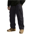 thumbnail image 1 of BaoFuBaoMei Mens Water Resistant Fleece Lined Elastic Waist Drawstring Cargo Pants Multi Pockets Straight Leg Pants Solid Outdoor Trousers S-5xl, 1 of 6