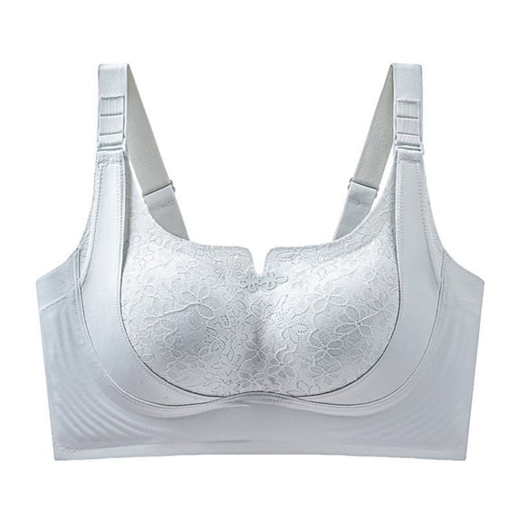 BaoFuBaoMei Plus Size Lace Bras for Women Side Support Wireless Bra Lift Push up Brassiere Adjustable Strap Everyday Bralette