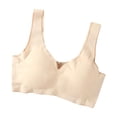 thumbnail image 1 of BaoFuBaoMei Pull on Bras for Women Plus Size Wide Strap Wireless Bra V Neck Seamless Brassiere Soft Support Breathable Bralette, 1 of 5