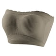 thumbnail image 1 of BaoFuBaoMei Strapless Bras for Women Plus Size Ribbed Wireless Bra Non Slide Supportive Bandeau Bra Soft Everyday Tube Bra, 1 of 4