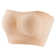 thumbnail image 1 of BaoFuBaoMei Strapless Bras for Women Plus Size Ribbed Wireless Bra Non Slide Supportive Bandeau Bra Soft Everyday Tube Bra, 1 of 5