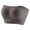 thumbnail image 1 of BaoFuBaoMei Strapless Bras for Women Plus Size Ribbed Wireless Bra Non Slide Supportive Bandeau Bra Soft Everyday Tube Bra, 1 of 5