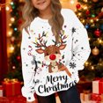 thumbnail image 1 of BaoFuBaoMei Sweatshirt for Boys Girls Long Sleeve Christmas Reindeer Cuffed Sleeve Pullover Tops with Pockets Loose Crew Neck Fall Clothes for School Daily Wear Outdoor, 1 of 7