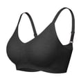 thumbnail image 1 of BaoFuBaoMei Womens Ribbed Bras Plus Size Push up Wireless Bra Adjustable Strap Seamless Brassiere Supportive Breathable Bralette, 1 of 4