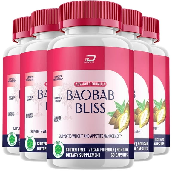 Baobab Bliss Keto Capsules - BaobabBliss Keto Pills Advanced Formula 800MG, 5 Pack, 300 Capsules