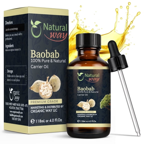 Baobab Essential Oil for Diffuser, Humidifier & DIY Candles Natural Long-Lasting Home & Office Fragrance, 4 Fl Oz (120 mL)