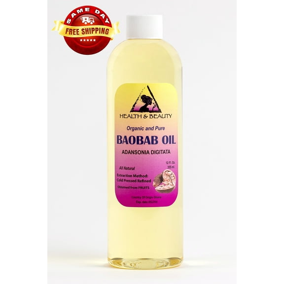 Baobab Oil Refined Organic Carrier Cold Pressed Premium Fresh 100% Pure 36 oz