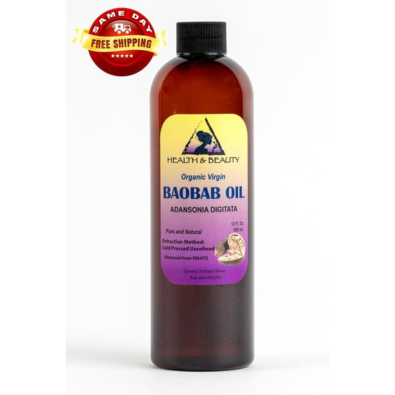 Baobab Oil Unrefined Organic Extra Virgin Cold Pressed Prime Fresh Pure 12 oz