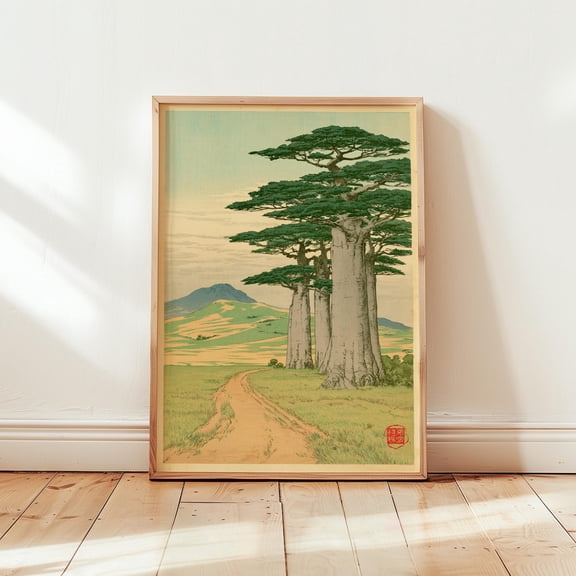Baobab Tree Poster Landscape Print Nature Wall Art 1