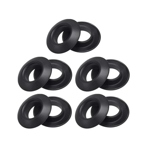 Baoblaze 10 Pieces Drip Rings PVC Paddle Protection for Boating Canoeing Black