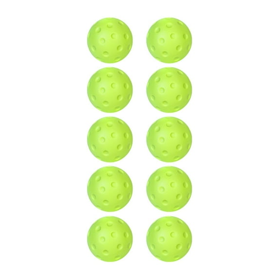 Baoblaze 10 Pieces Pickleball Ball Indoor Practice Ball 74mm Flexible Silent s green