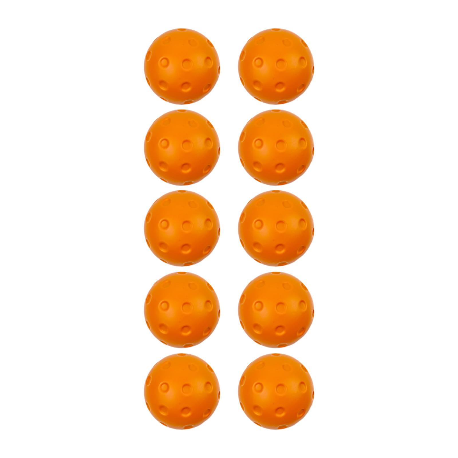 Baoblaze 10 Pieces Pickleball Ball Indoor Practice Ball 74mm Flexible Silent s orange