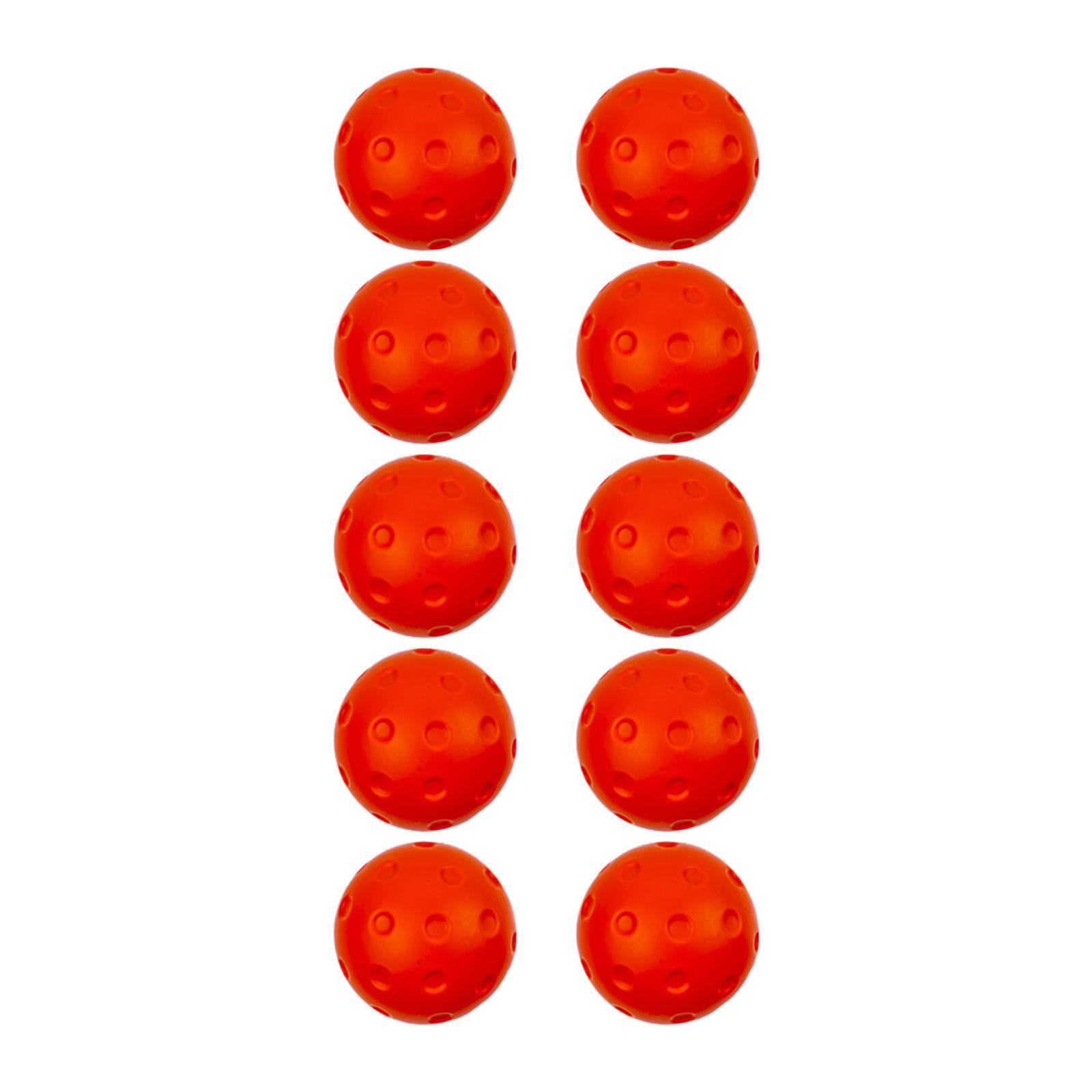 Baoblaze 10 Pieces Pickleball Ball Indoor Practice Ball 74mm Flexible Silent s red