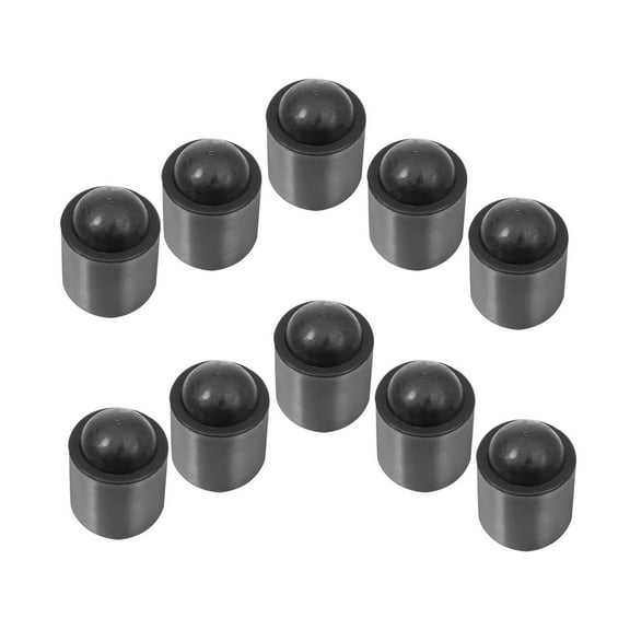 Baoblaze 10 Pieces Snooker Tip Cover Set Cue Rubber Pad Pool Cue Tip Rubber Protector Black