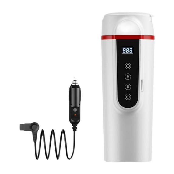 Baoblaze 12 V 24 Heated travel mugs Hot water cooker Heated kettle Heated cup heating cup White