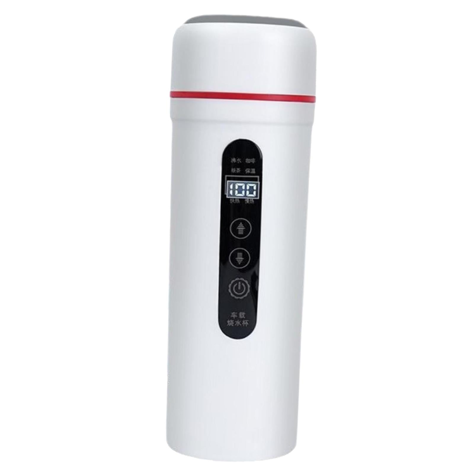 Baoblaze 12V 24V 400ml Car Electric Water Kettle Portable for Heating Coffee Tea White