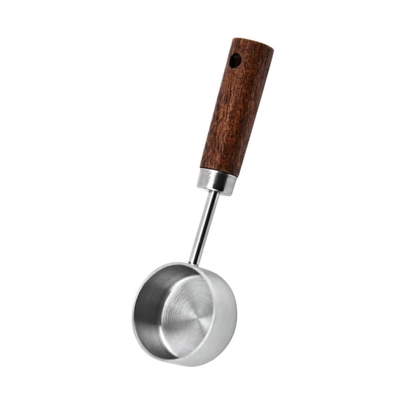 Baoblaze 15ml Measuring Spoon Wood Handle Professional Rustproof Cookware Accessories