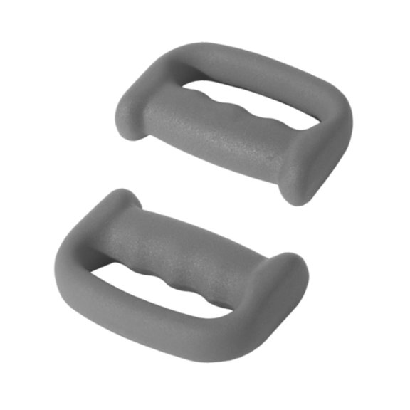 Baoblaze 2 Pieces Boxing Dumbbells D Shape Grip Hand Weight for Aerobics Exercises Walkin Grey