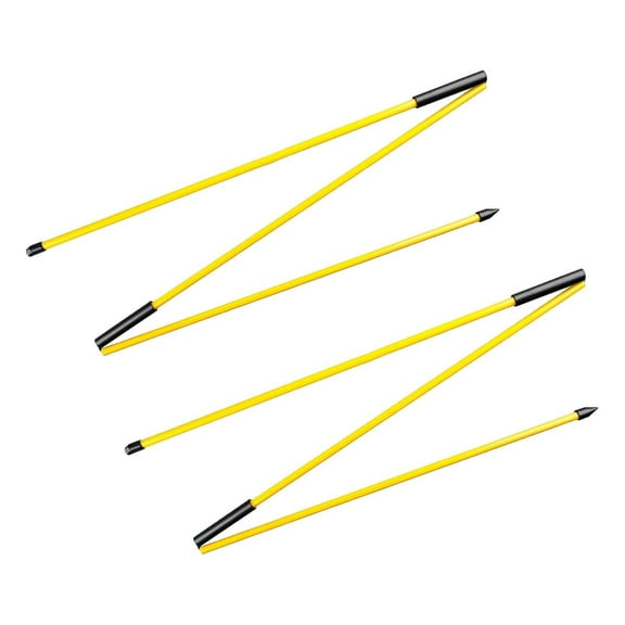 Baoblaze 2 Pieces Golf Alignment Sticks 48 inch for Swing Practice Golf Swing Putting Yellow