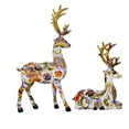 thumbnail image 1 of Baoblaze 2 Pieces Reindeer Statues Animal Sculptures Collection Desktop Table Centerpiece, 1 of 8