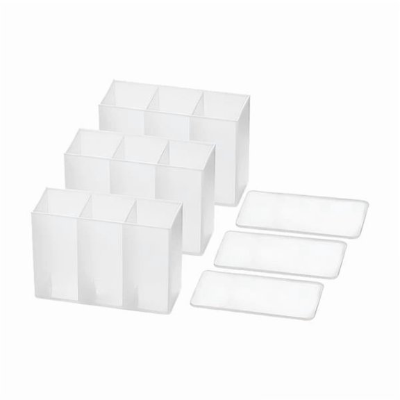 Baoblaze 2 X 3 pieces cosmetic storage box, multifunctional display case for 2 Pcs