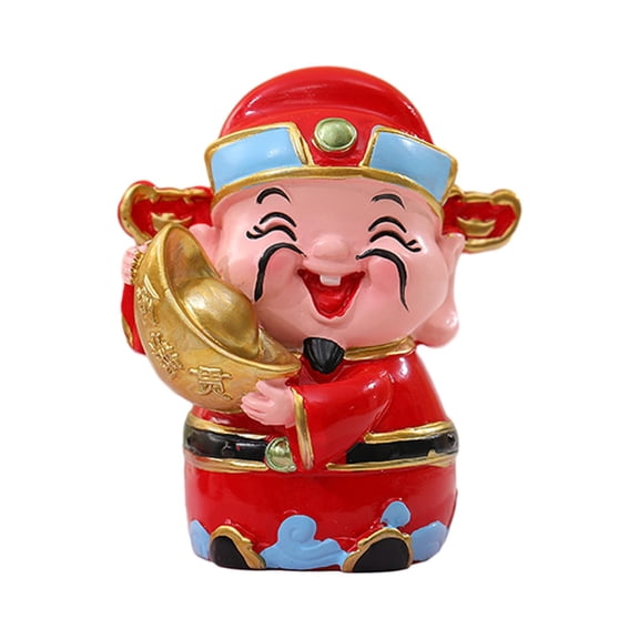 Baoblaze 2024 Chinese New Year Wealth Immortals Statue Resin Figurine 2.8inch Tall Spring Style B