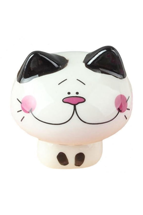 2x Porcelain Cute Cat Sculpture Statue Home Office Desktop Cabinet Decoration