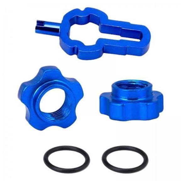 Baoblaze 2xPresta Valve Nut Adapter to Presta Converter Converter Nut Repair Blue