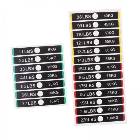 Baoblaze 2xWeight Stickers Self Adhesive Weight Block Label Sticker Weight Stack Labels