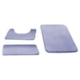 thumbnail image 1 of Baoblaze 3 Pieces Bathroom Rug Absorbent Bath Mat for Bathrooms Bedrooms Living Rooms light violet, 1 of 7