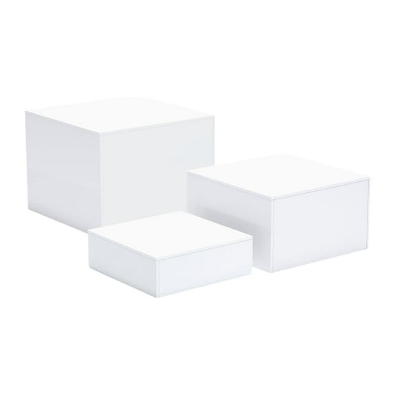 Baoblaze 3 Pieces Buffet Catering Food Serving Stand for Candy Parties Perfume White