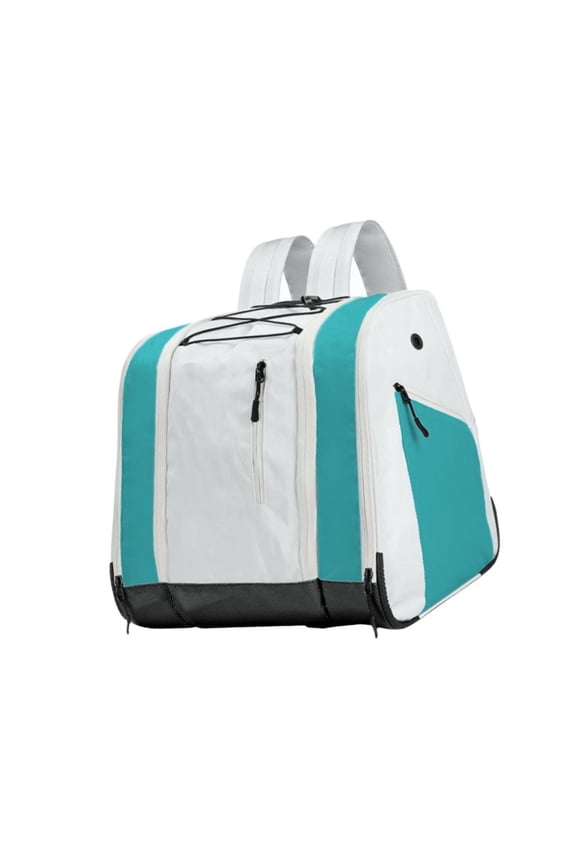 38L Capacity Oversized Ski Boot Backpack 33x7.5x38cm Polyester Fabric with Drain White