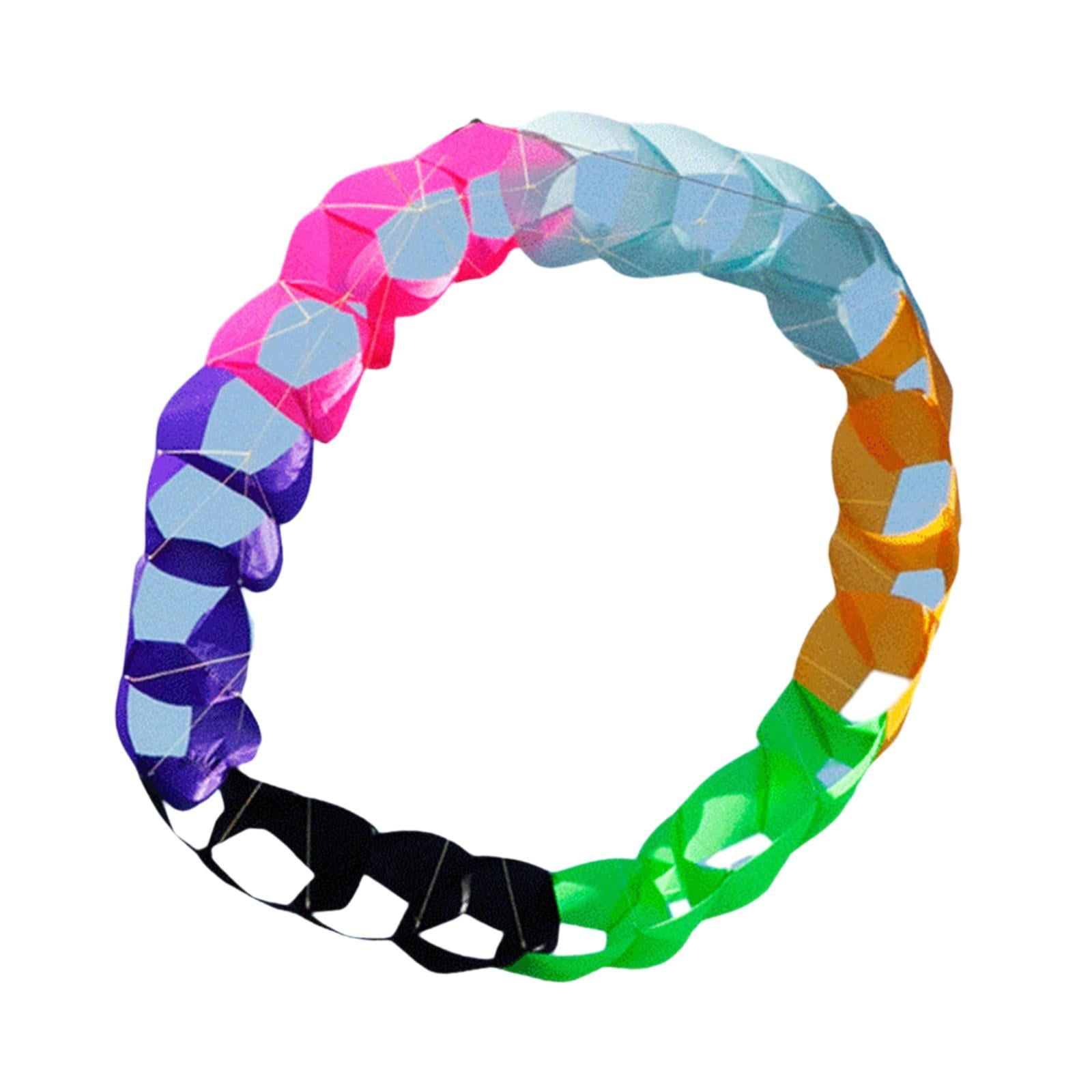 Baoblaze 3D Fly Kite Multicolor Outdoor Sports Folding Flying Toy Novelty Leisure Sports 24holes 384cm