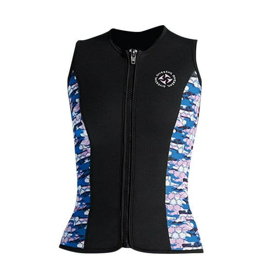 Baoblaze 3mm Women Wetsuit Top Sleeveless Neoprene Diving Vest 3mm Zipper Diving Vest XL