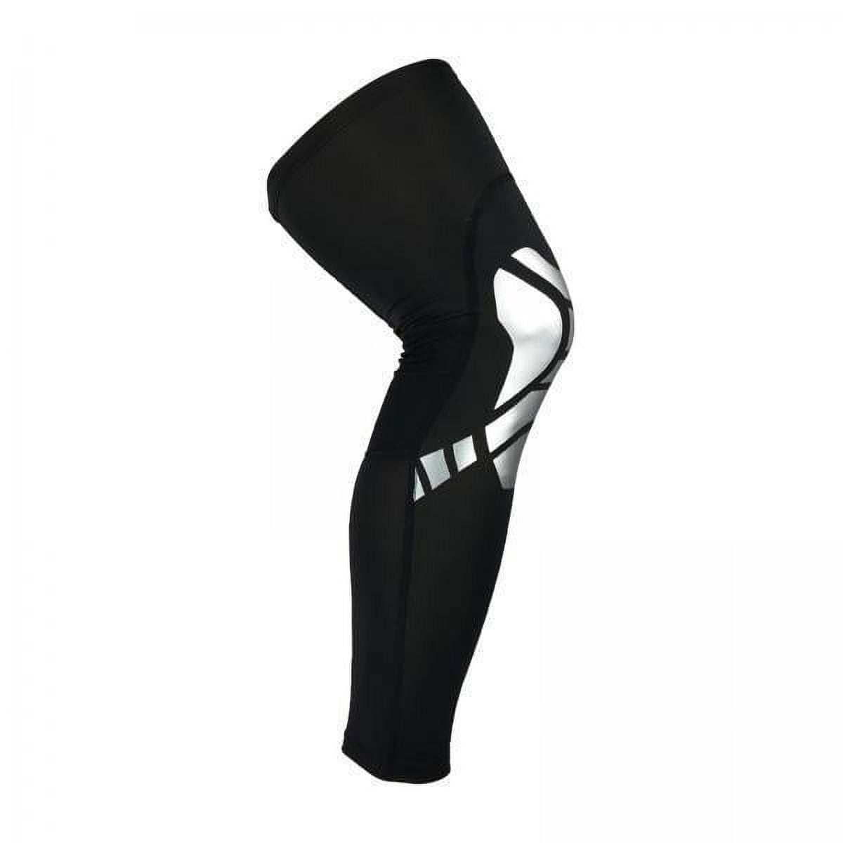 Baoblaze 3x1X Knee Sleeve Compression Brace Support Sport Joint Pain Arthritis Relief Black and Sliver XL 3 Pcs