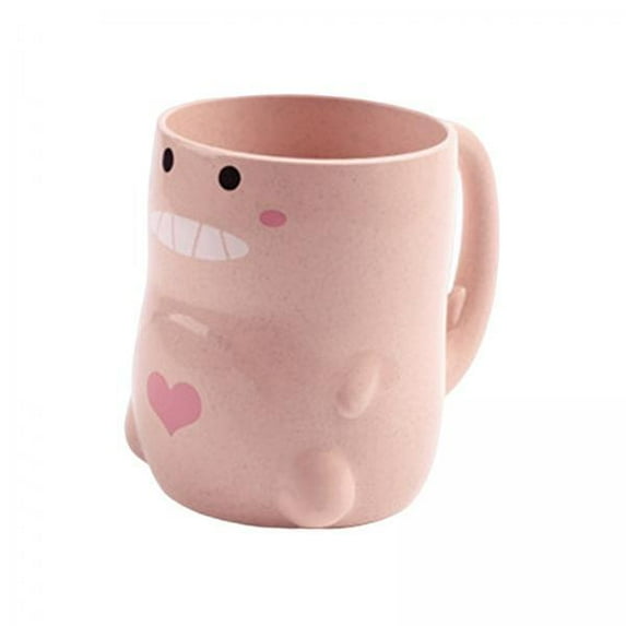 Baoblaze 3xToothbrush Cup Holder Modern Hotel Couples Drinking Cup Pink 3 Pcs