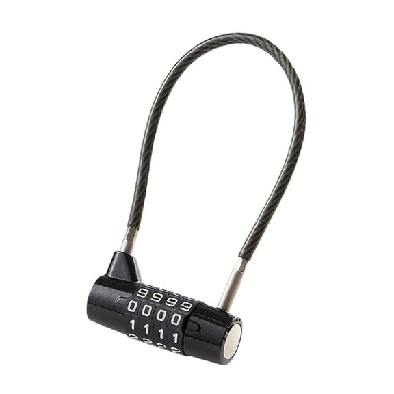 Baoblaze 4 Digit Combination Padlock Security Multifunctional Sturdy Steel for Steel Cable 175mm
