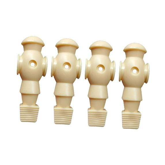 Baoblaze 4 Pieces Foosball Guys Replacement Part Table Soccer Men Soccer Table Player Beige White