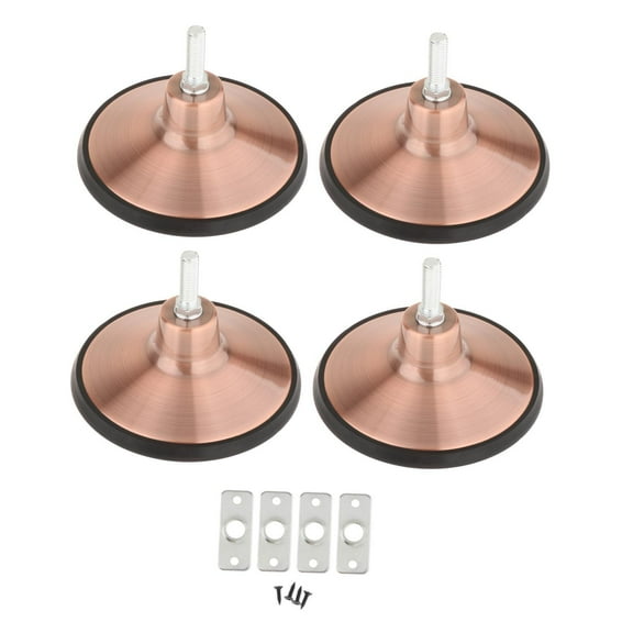 Baoblaze 4Pcs Billiard Pool Table Leg Levelers Adjustable Pad Game Table Leg Levelers rose gold
