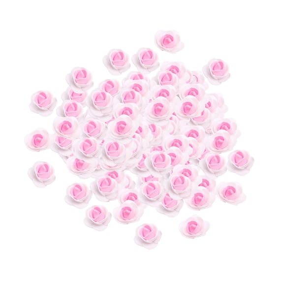 Baoblaze 500 Pieces Artificial Rose Flowers Bridal Shower Party Stemless Flower Heads Pink