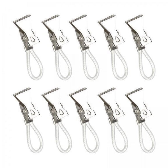 Baoblaze 5x 10Pcs Hanging Tea Towels Clips, Hanging Clothes Pegs, Hand Towel Hangers, Cloth Hanger Towels Clips with Hanging Loop for Oven Mitts Tea Towels