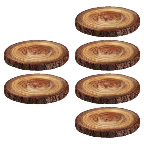 Baoblaze 6 Pieces Solid Wood Pile en Cushion Pillow for Dining Holiday Gift