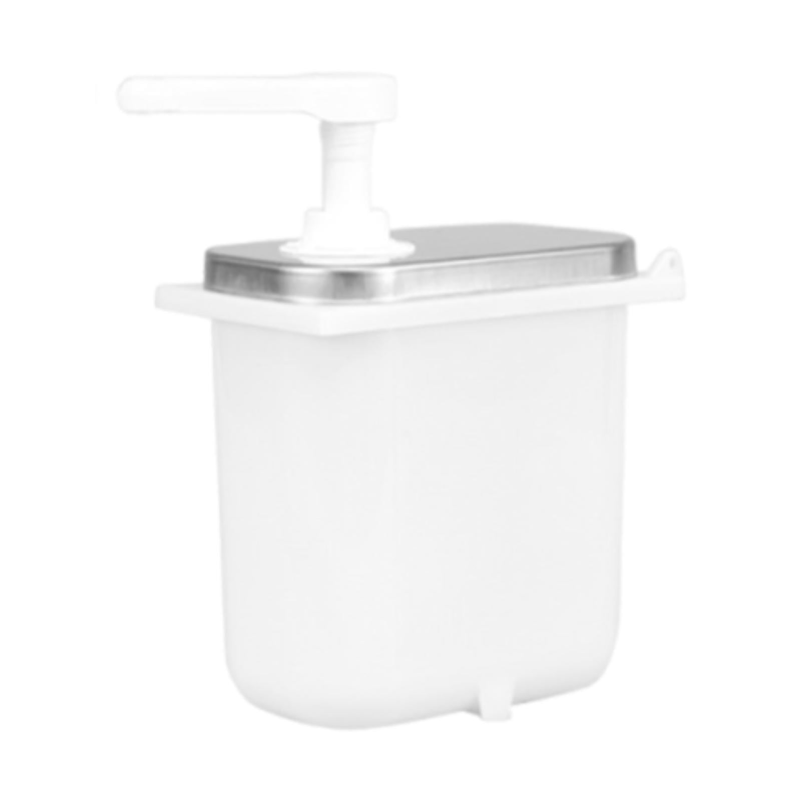 Baoblaze 67.6" Pump Dispenser Syrup Bottle Condiment Condiment Ketchup Syrup 2L White