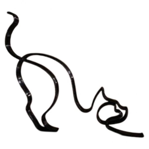 Baoblaze 6x Metal Dog Cat Minimalist Art Sculpture, Abstract Metal Wire Geometric Animals