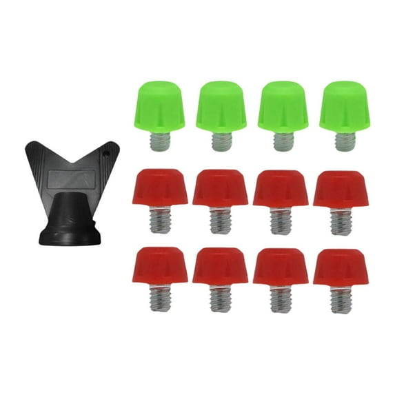 Baoblaze 8 Pieces Football Shoe Spikes Rugby Shoes Firm Ground Lightweight Football Green 11mm Red 8mm