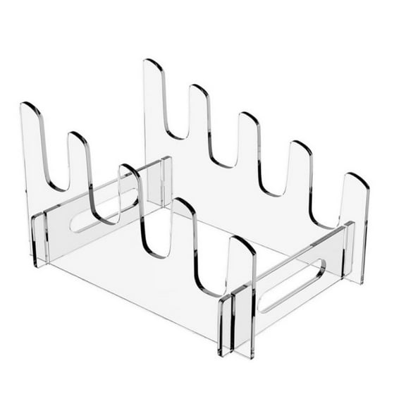 Baoblaze Acrylic Plate Stand Plate Dinnerware Display Stand for Restaurant Countertop 4 Tier