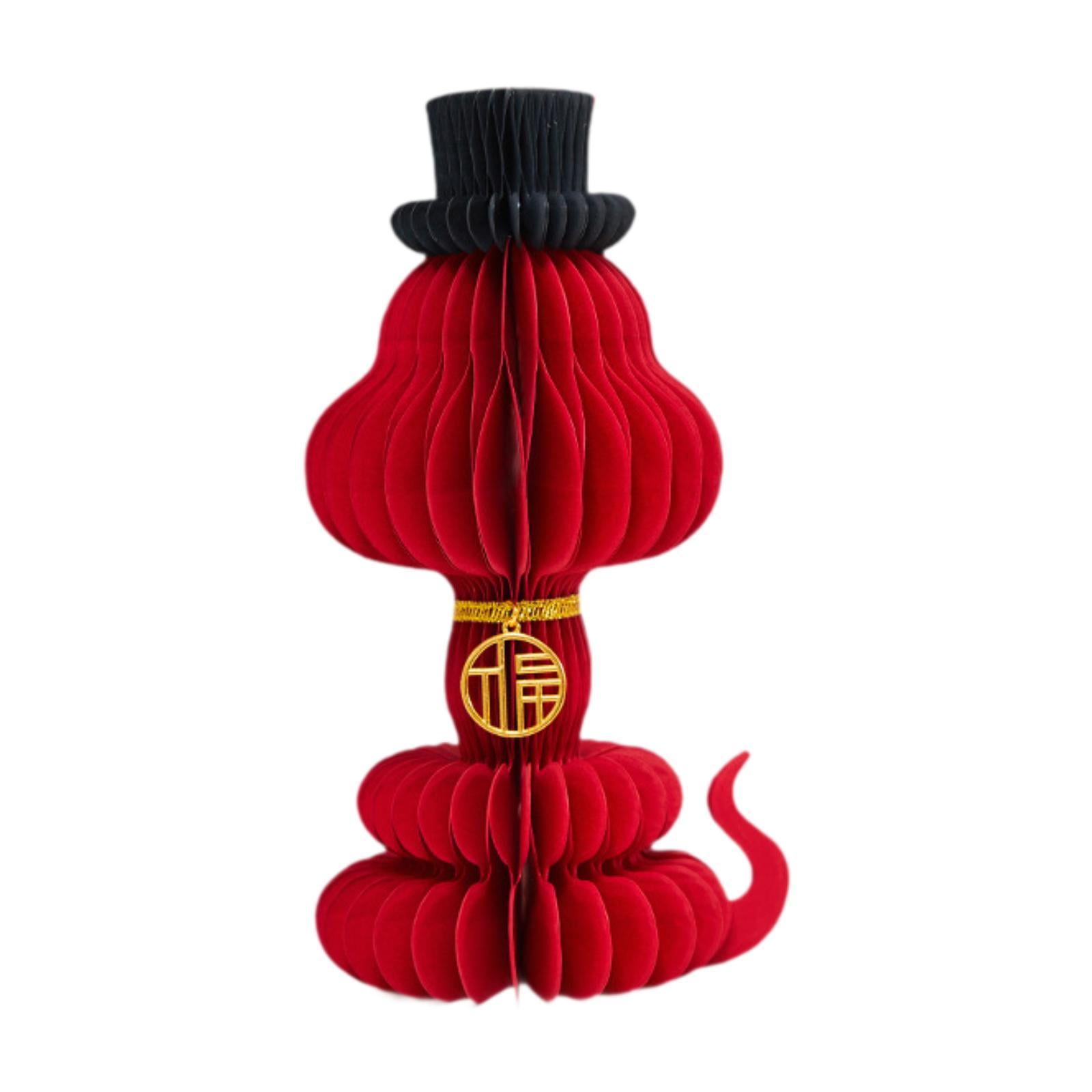 Baoblaze Animal Figurine Paper Sculpture Farmhouse Snake Statue Chinese