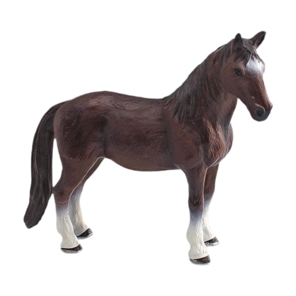 Baoblaze Animal Figurines Realistic Horse Statue PVC Model Collectible Decorative Art Toy Style C