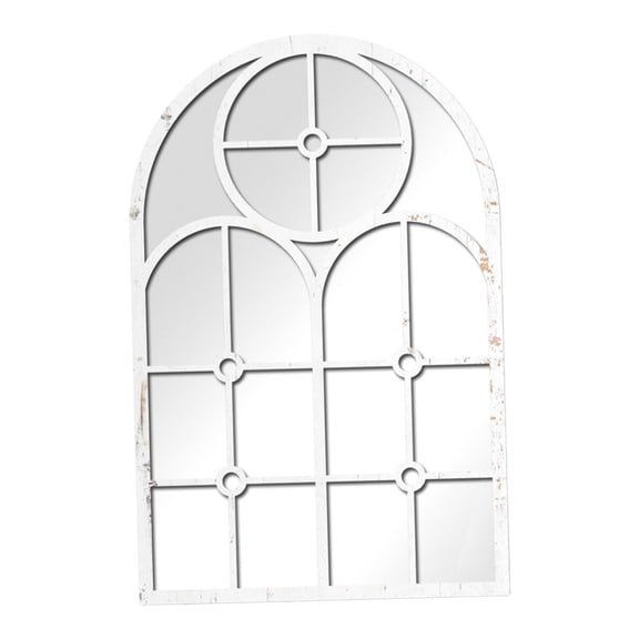Baoblaze Arched Window Mirror Wall Decor Wall Mirror Windowpane Arch for Vanity Farmhouse Style A