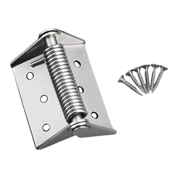 Baoblaze Automatic Spring Door Hinges Heavy Duty Self Closing Hinge for Cabinet Back Door Silver